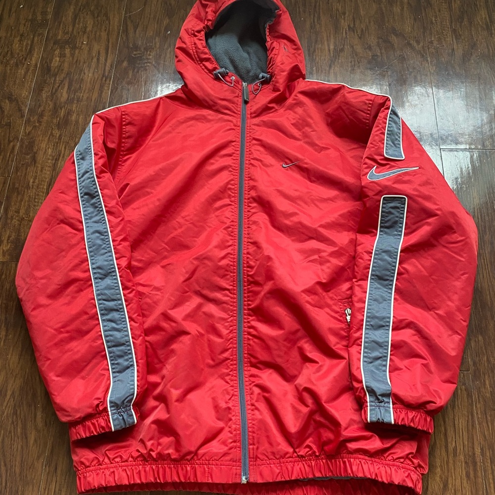 Nike Red Jacket with Black Zipper Pull